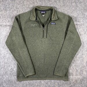 Patagonia Men's Medium Better Sweater Green 1/4 Quarter Zip Gorpcore 25523 Log